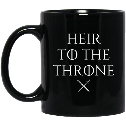 Heir To The Throne Kingdom 11 oz. Black Mug Black / One Size Drinkware - Genius New Invention