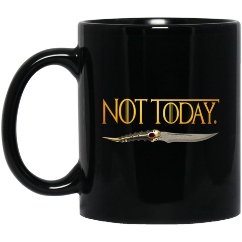 Not Today 11 oz. Black Mug Black / One Size Drinkware - Genius New Invention