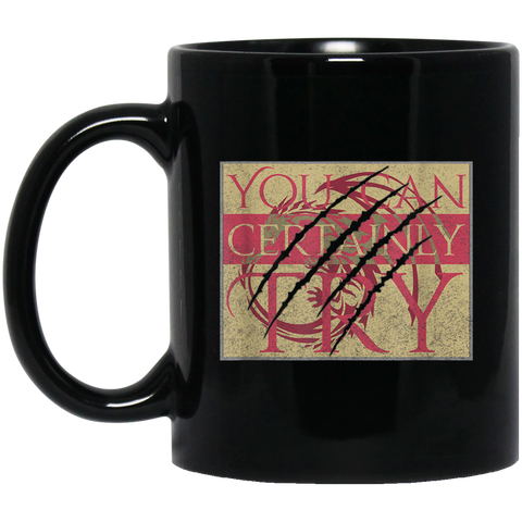 You Can Certainly Try Medieval Cosplay Throne Dragon 11 oz. Black Mug Black / One Size Drinkware - Genius New Invention