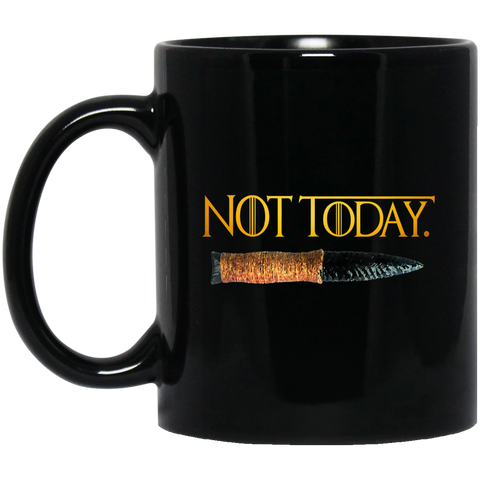 Not Today Old Dagger 11 oz. Black Mug Black / One Size Drinkware - Genius New Invention
