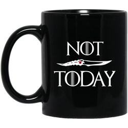 Not Today  Dagger 11 oz. Black Mug
