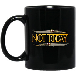 Not Today Dagger double 11 oz. Black Mug