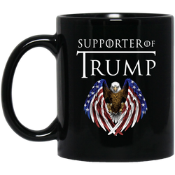 Supporter of Trump to the Throne - President Trump Parody 11 oz. Black Mug