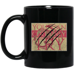 You Can Certainly Try Medieval Cosplay Throne Dragon 11 oz. Black Mug